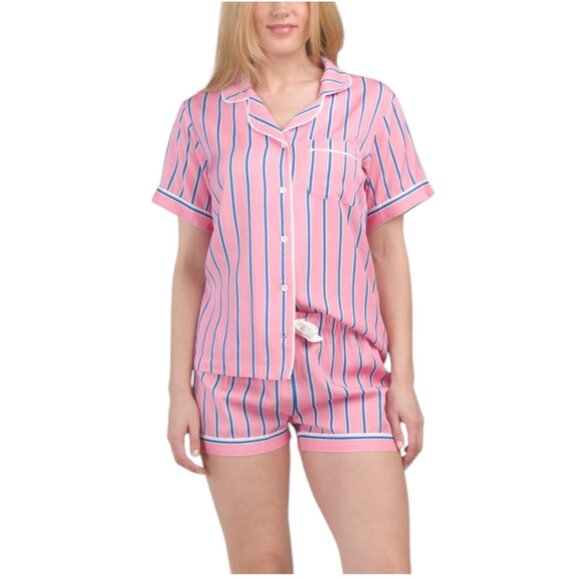 Katie Kime Other - KATIE KIME 2pc Cotton Blend Tailored Striped Short Sleeve Pajama Set